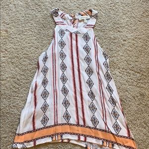 High neck patterned tank